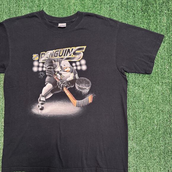 Vintage Pittsburgh Penguins Caricature Player NHL Shirt - Picture 1 of 7